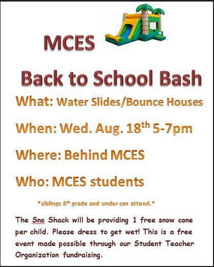 Mces Back To School Bash Mt Carmel Elementary School
