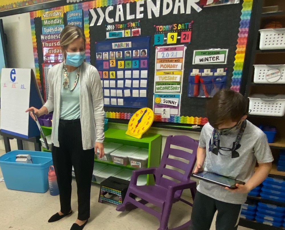 Mrs. Witsman and student