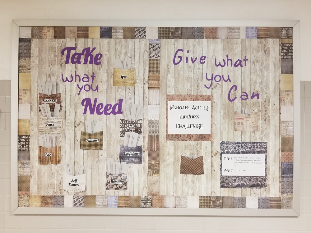 Take What You Need Give What You Can Mt Carmel Junior High School