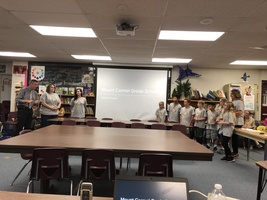 Grade School Student Council Presents to the Wabash #348 School Board