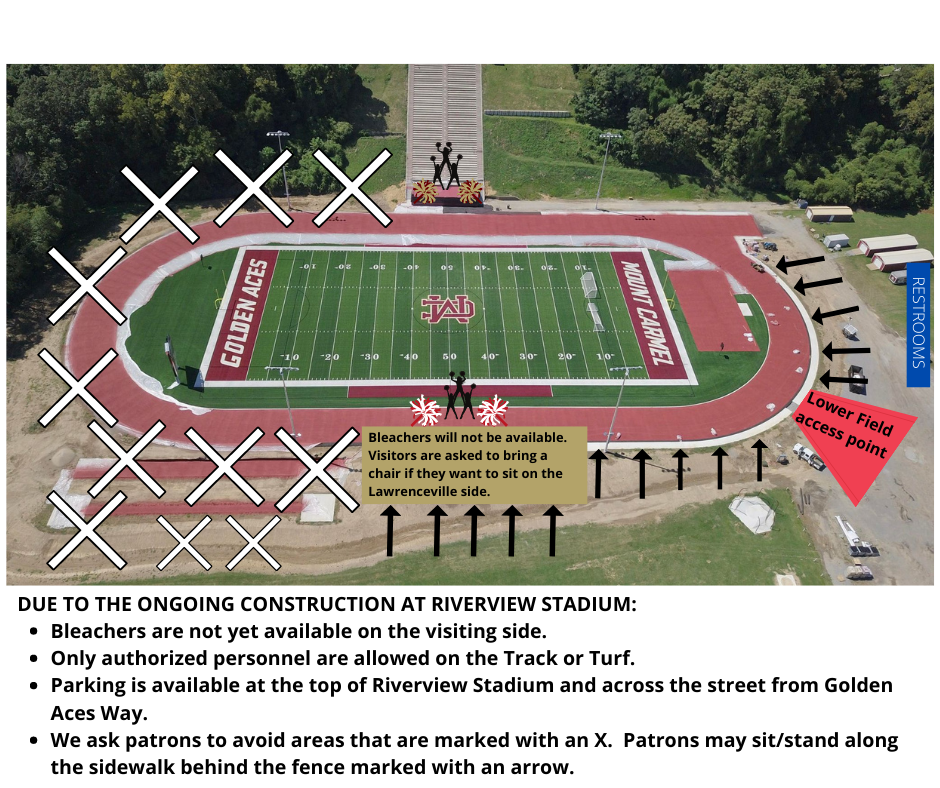 Riverview Stadium Map under construction