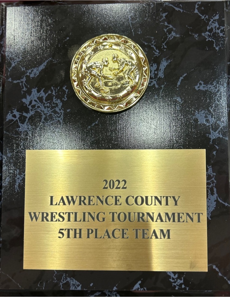 5th place finish at the Lawrence County Wrestling Tournament.