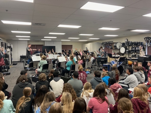 JH Band performing for 7th grade